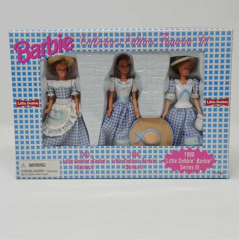 1998 Mattel Barbie‎ Little Debbie Series III Collector's Edition 3 Dolls Set